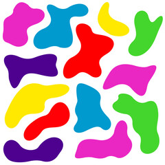 Abstract geometry shapes in bright color