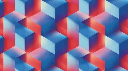 Cubic geometric structure - seamless pattern graphic design artwork.