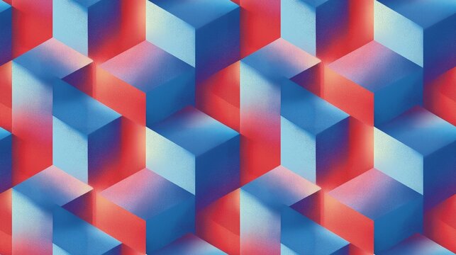 Cubic geometric structure - seamless pattern graphic design artwork.