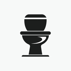 toilet icon silhoutte vector style template.
