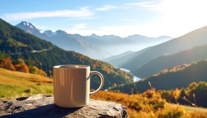 Coffee mug mountain vista