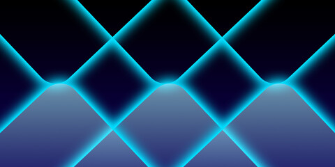 Obraz premium Abstract technology background with glowing blue and black gradient geometric design. Modern and futuristic background innovation. Vector illustration.