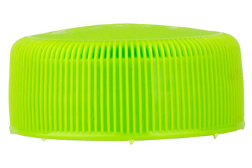 Green bottle cap isolated on white background recycle