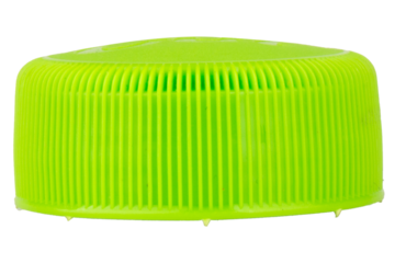 Green bottle cap isolated on white background recycle