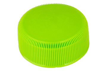 Green bottle cap isolated on white background recycle