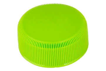 Green bottle cap isolated on white background recycle