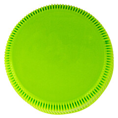Green bottle cap isolated on white background recycle