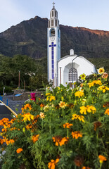 &Eacute;glise Notre-Dame des Neiges, cirque de Cilaos, &Icirc;le de la R&eacute;union 