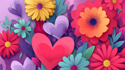 Floral hearts arrangement