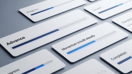 Progress Bars Showing Growth and Momentum