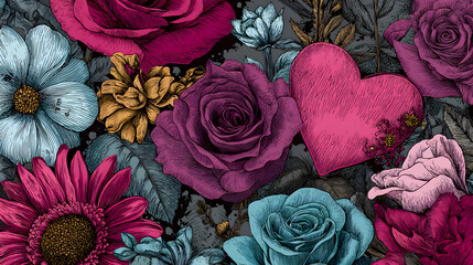 Floral Heart Arrangement