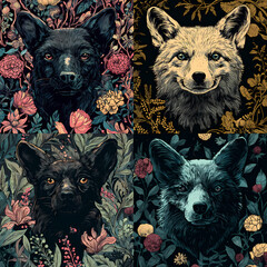 A powerful service dog focused and ready for action in high-risk conditions. Strong posture and alert expression symbolize loyalty, courage, and dedication to protection.