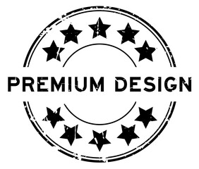 Grunge black premium design word round rubber seal stamp on white background