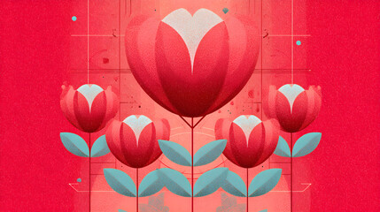 Abstract Tulip Arrangement