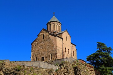 Metekhi Temple is a church dedicated to the Dormition of the Blessed Virgin Mary in Tbilisi.