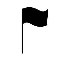 black and white flags