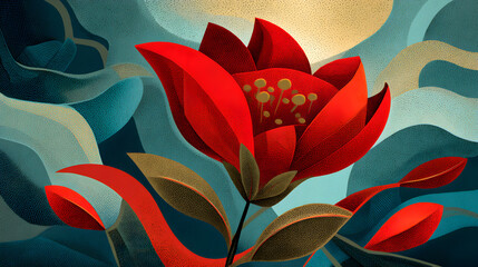 Abstract Floral Composition