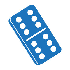 domino tile icon symbol six by six game piece
