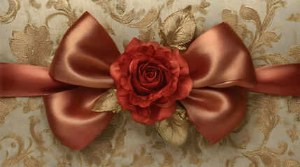 Festive Ribbon and Rose