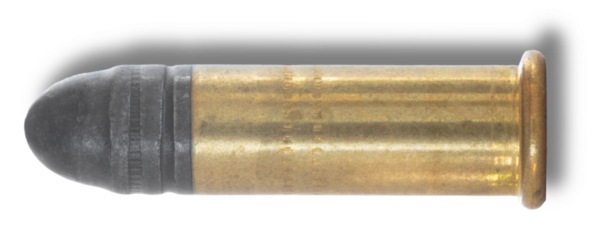 22 long rimfire cartridge with shadow
