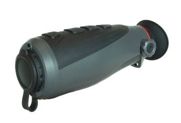 Night vision monocular with thermal imaging isolated in a studio shot