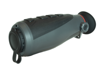 Night vision monocular with thermal imaging isolated in a studio shot