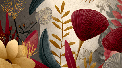 Botanical floral arrangement