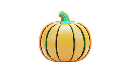 3D Rendered Pumpkin Isolated on White Background