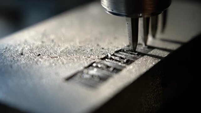 Focused view of laser etching on a metal hand tool demonstrating durable and precise markings for branding or identification.