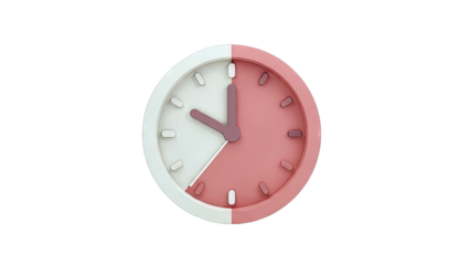 Clock showing time at 10:30 on white background