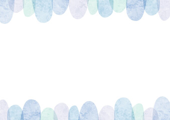 水彩の冬の雪の森の背景フレーム