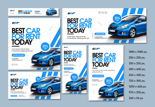Car Rent Ads Banner Design Template