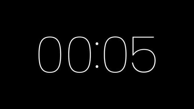 10 seconds Sliding Countdown Timer Animation, 10 to 0 Seconds Countdown Video, Ten seconds Sliding Countdown Timer, 10 Second digital Clock Animation, Scrolling Numbers on Black Background. 