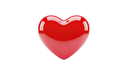 Obraz premium Red Heart on White Background - Love Concept