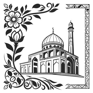 Eslimi Tazhib Iranian Art Design Text Box Text Input Area Floral Vector Old Vintage Art VECTOR.