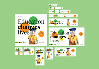Education Web Banner Set Design