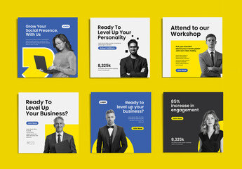 Social Media Workshop And Business Coaching Post Design Template