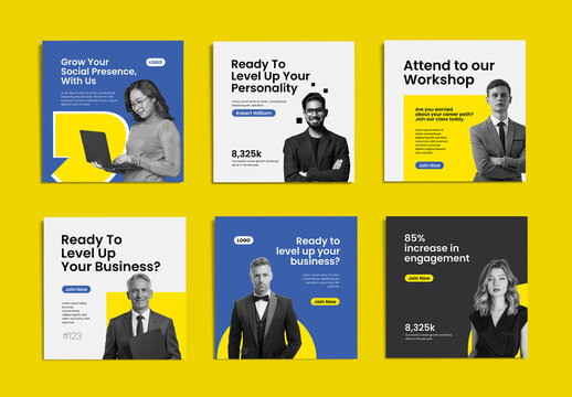 Social Media Workshop And Business Coaching Post Design Template