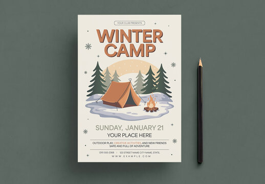 Winter Camp Event Flyer Design