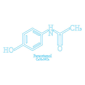 paracetamol composition structure icon