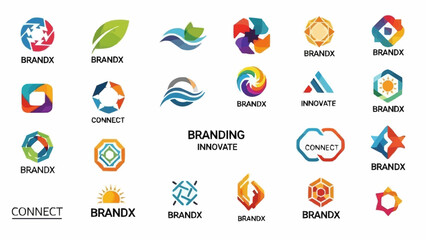 Collection of diverse and modern logo designs for branding and innovation.