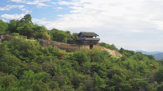 岡山 鬼ノ城 西門の遠景