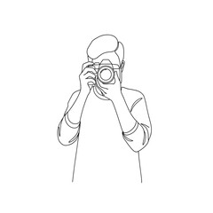 a person holding a camera and taking a photo