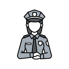 a female police officer icon