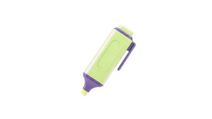 Highlighter Pen Isolated on White Background