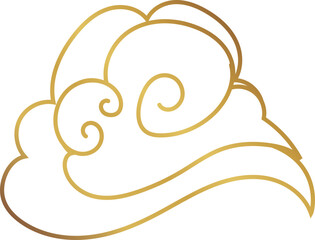 Layered Cloud Stroke Illustration for Chinese Festival and Cloud Decoration Design