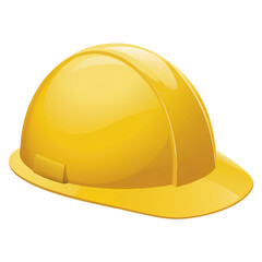 Fototapeta premium Yellow Hard Hat Safety Helmet Isolated on White Background