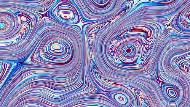 Stylish minimalist abstract background with wavy morphing shapes effect. Clean modern topography styled design. Blue and pink colours. Full HD