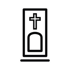 Obraz premium Tombstone grave monument icon