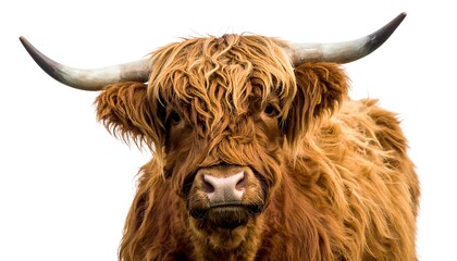 Majestic Highland Cow Portrait - A Close-Up of Scottish Heritage.